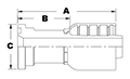 6041 Series SAE Code 62 Flange Straight Couplings - 2