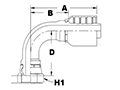 6050 Series Female Swivel Parallel Pipe BSP (Metric) 90 Degree Elbows - 2