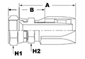 7510 Series Female Swivel SAE 45 Degree Flare Couplings - 2