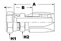 7500 Series Female Swivel JIC 37 Degree Flare Couplings - 2