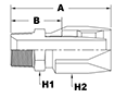 7520 Series Male Pipe NPTF Couplings - 2