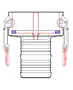 Type C Female Coupler x Hose Shank<br>Cam and Groove Couplings - Vapor Recovery - 2