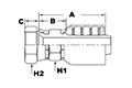 1258 Series 30 Degree Flare Female Swivel - JIS Connector Fittings - 2